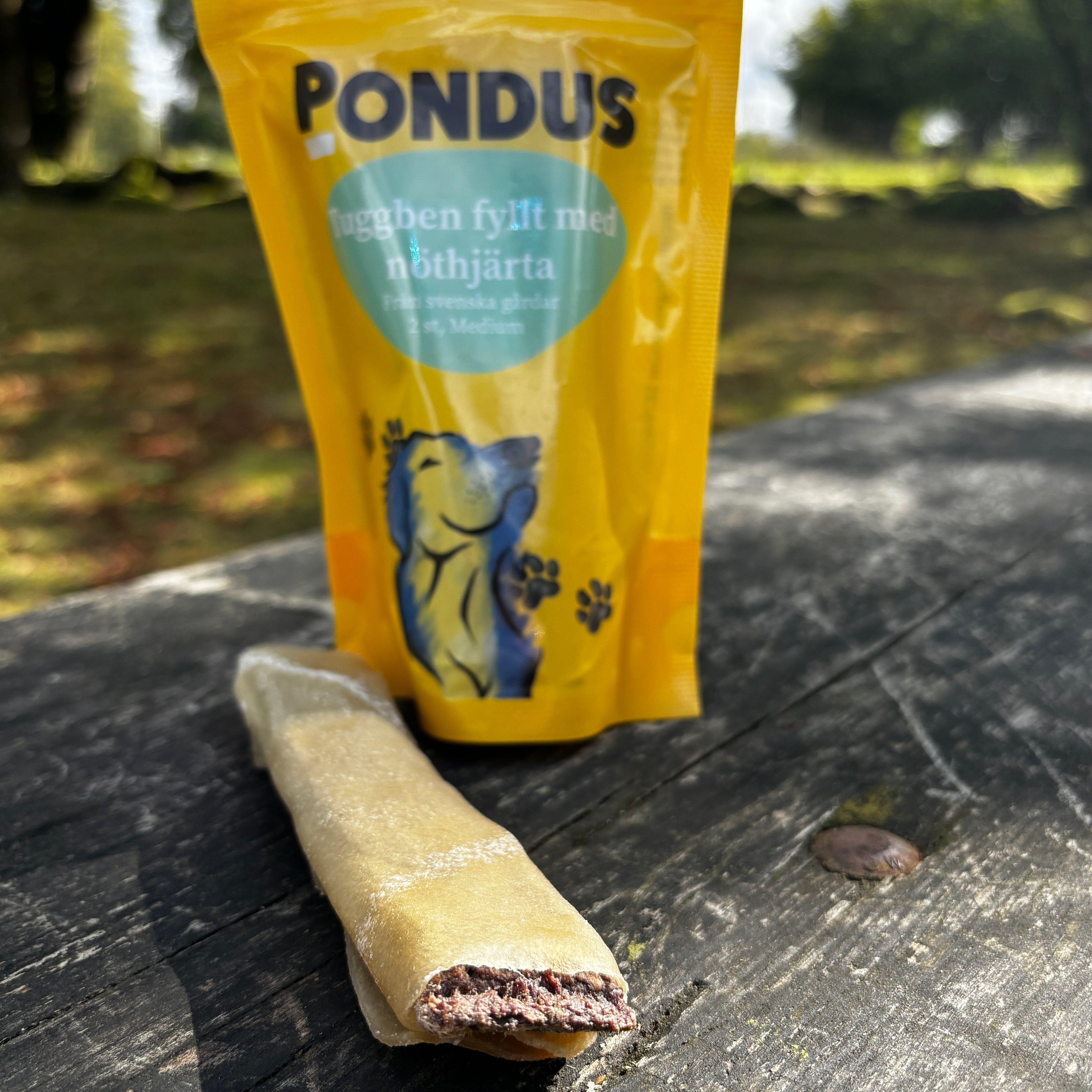 Pondus Tuggben fyllt med nöthjärta 2-pack