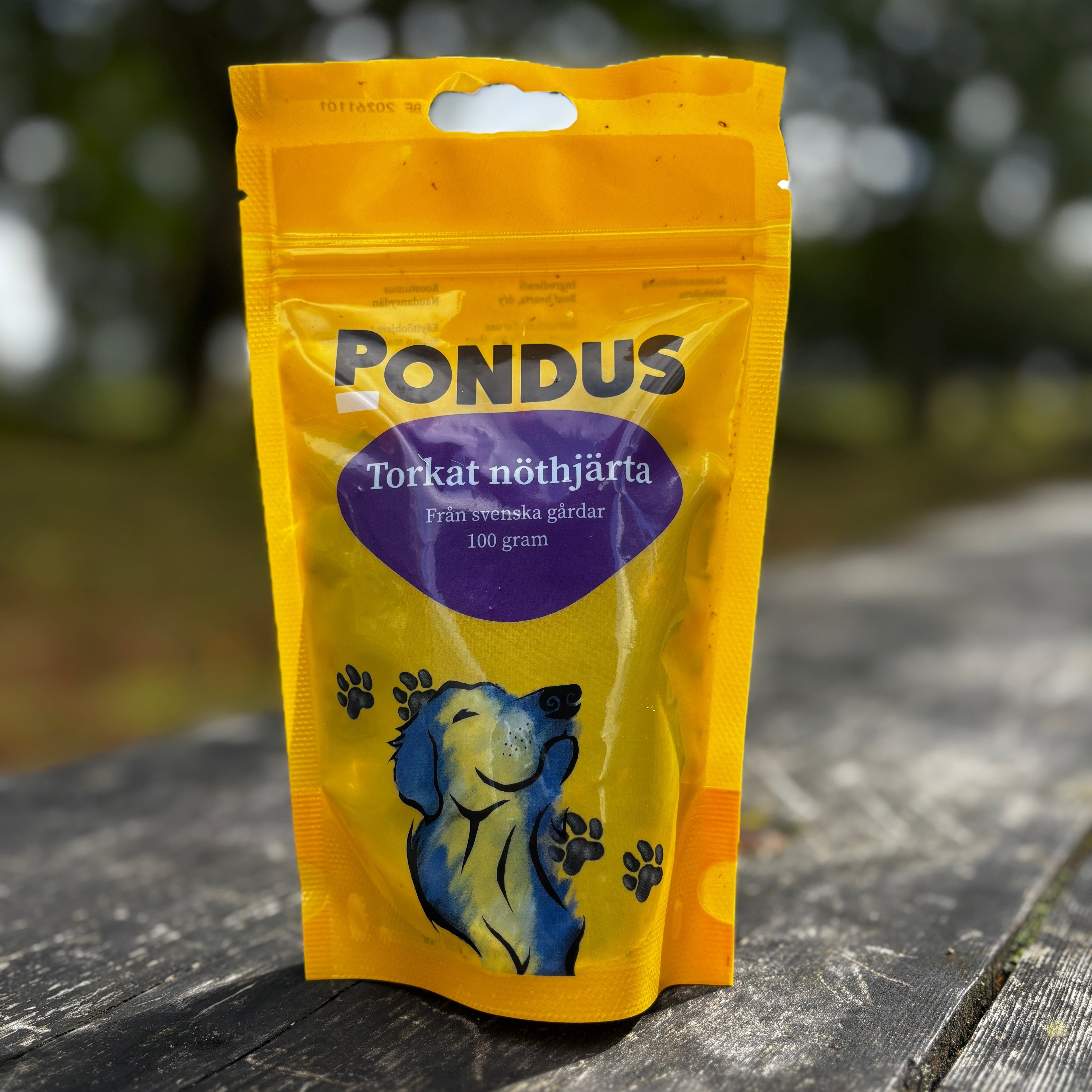 Pondus torkat nöthjärta (svenskt)