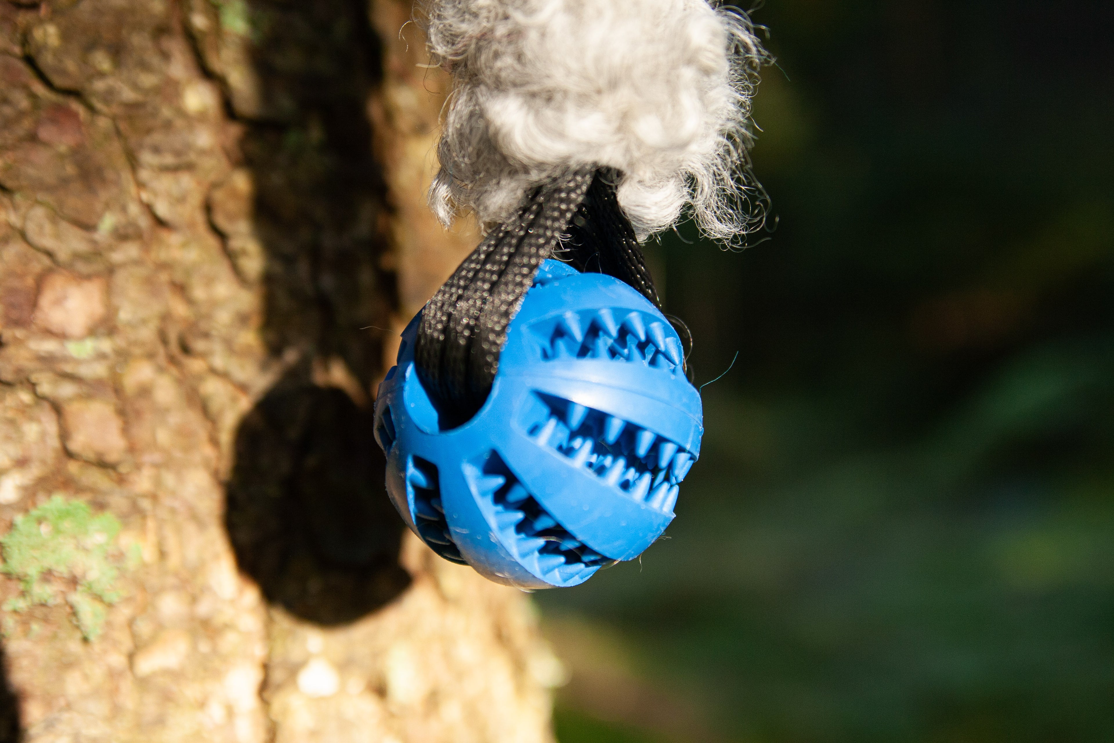 Fårskinnsleksak med boll & expander