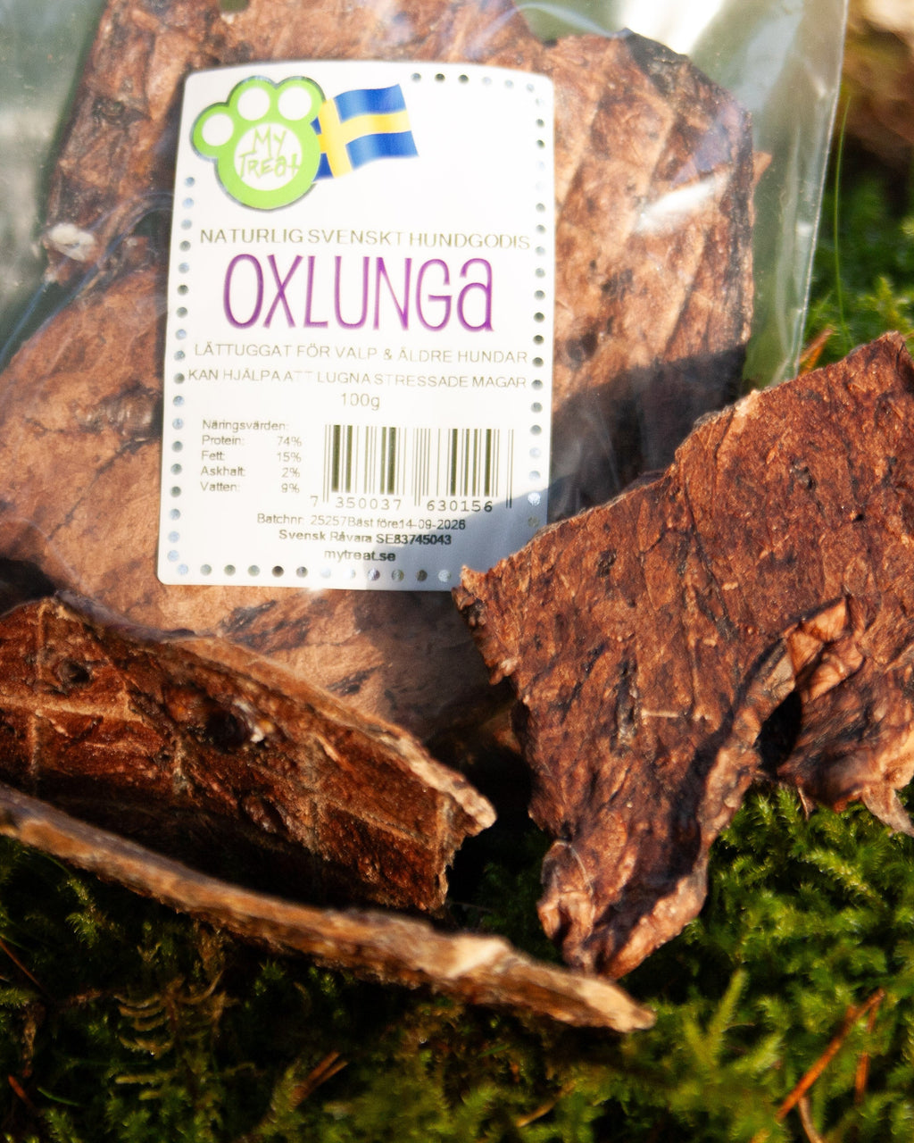 Torkad oxlunga 100g