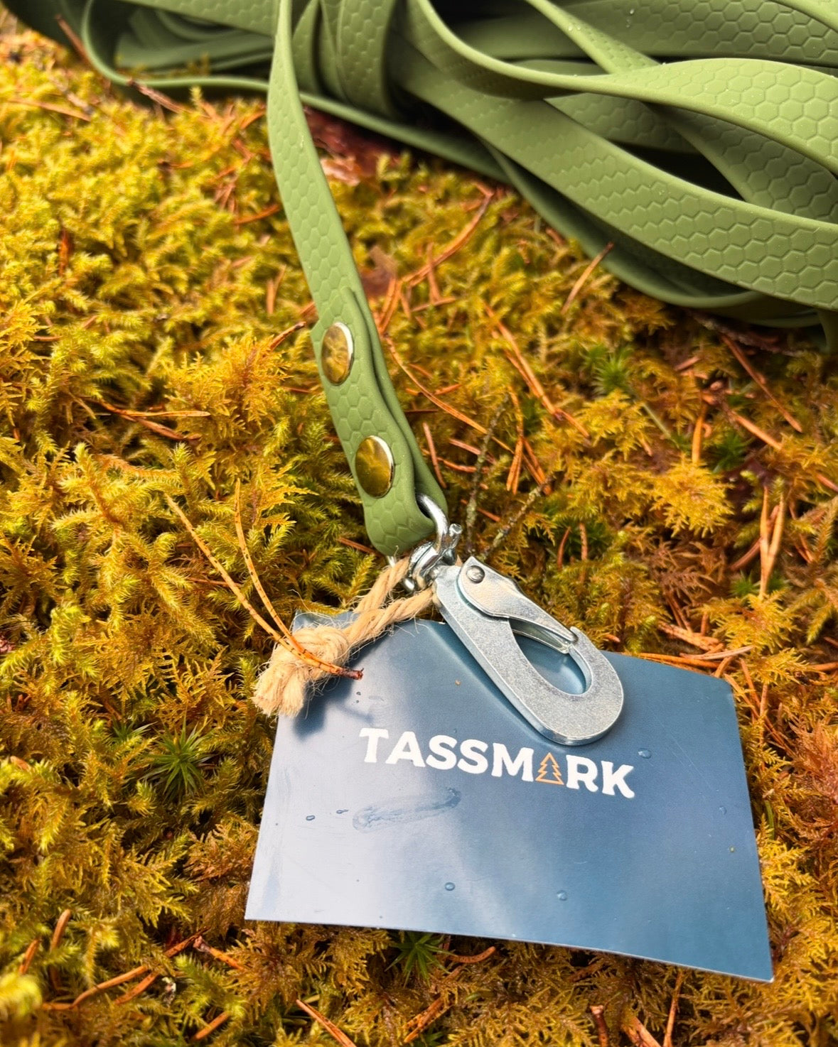 Tassmark Zigge Spårlina Hexa 15m, Olivgrön