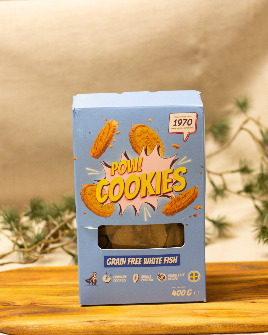 Pow! coockie grainfree white fish 400g