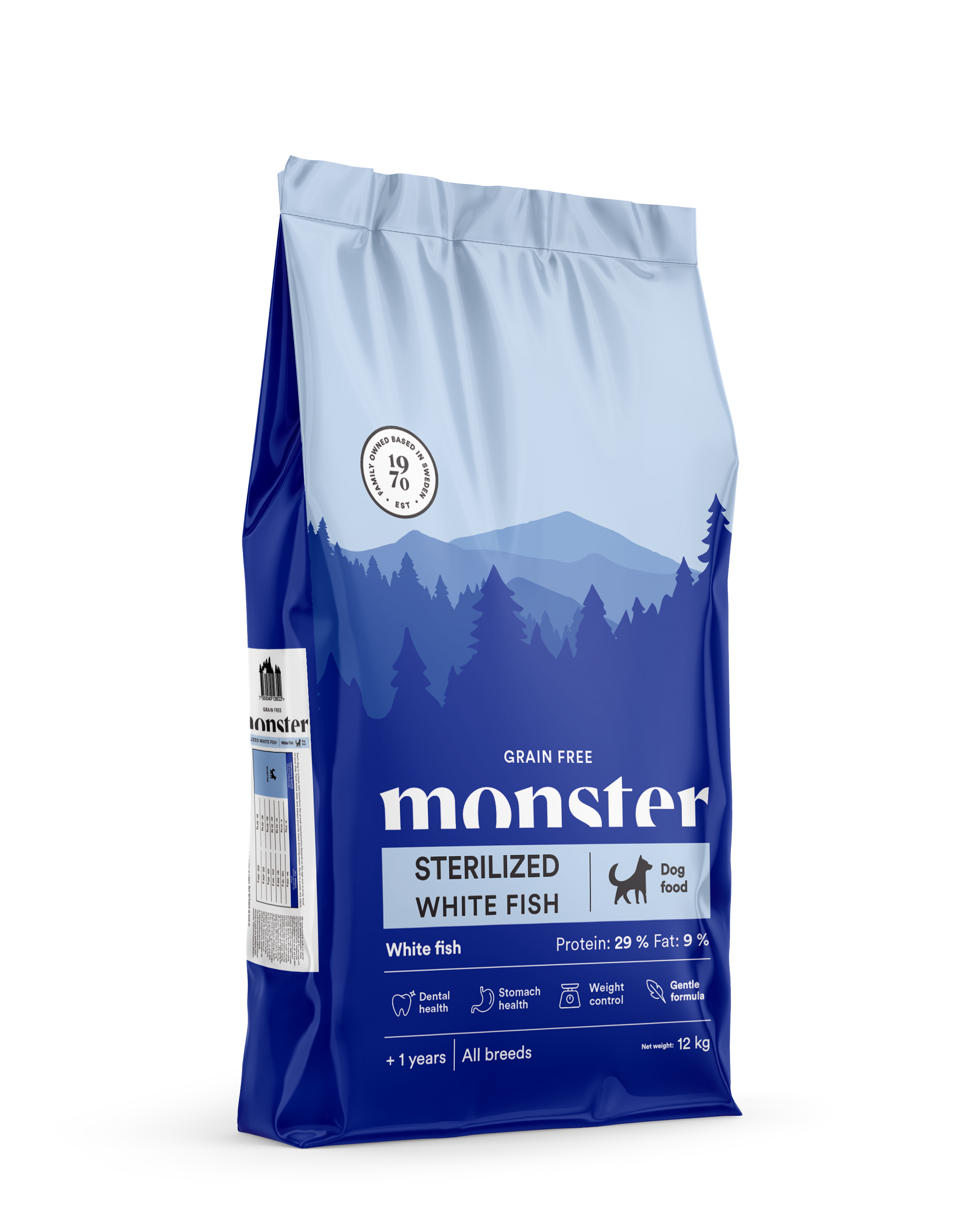 Monster Dog GF Sterilized White Fish 12kg