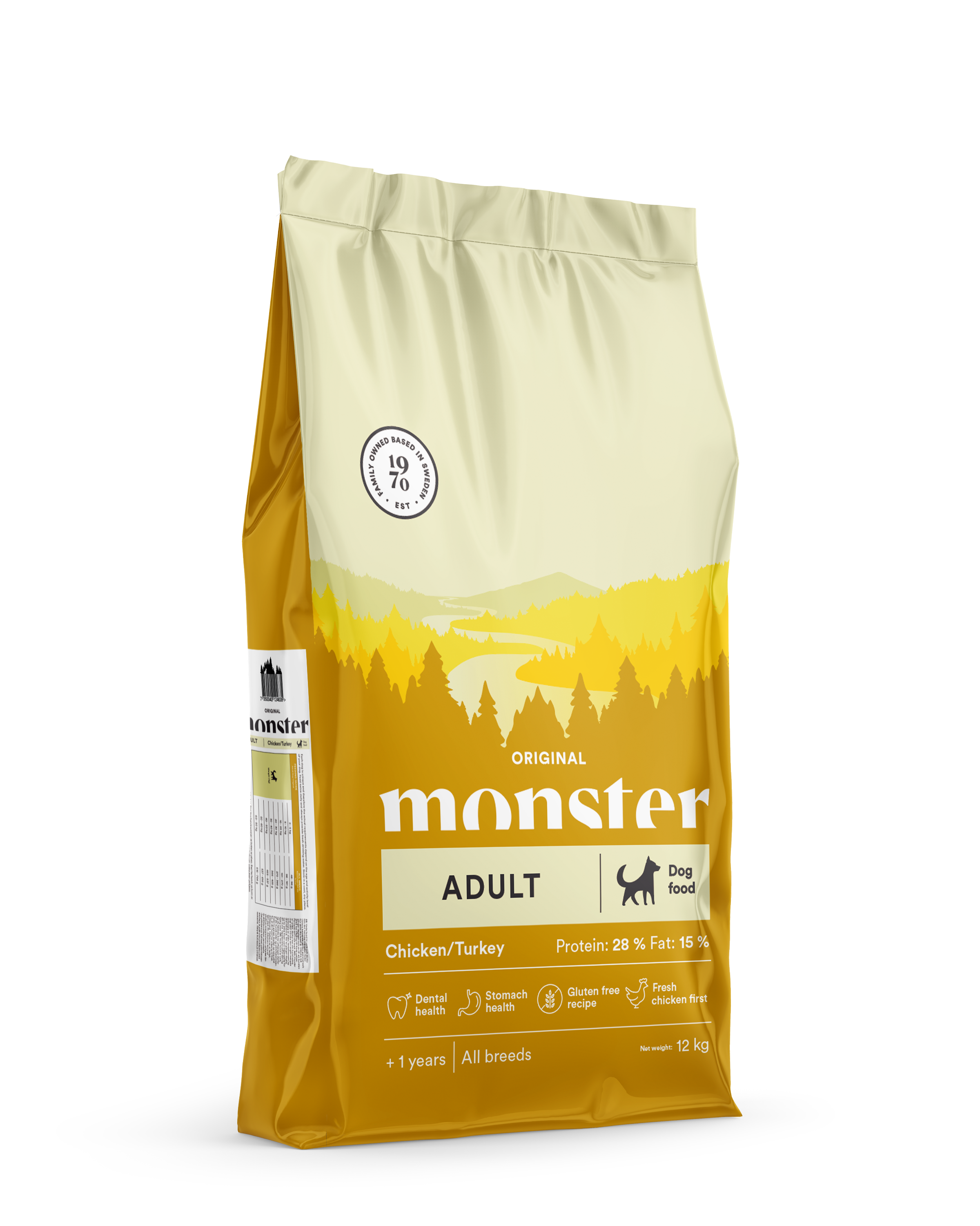 Monster Dog Orig. Adult Chick/Turkey 12kg
