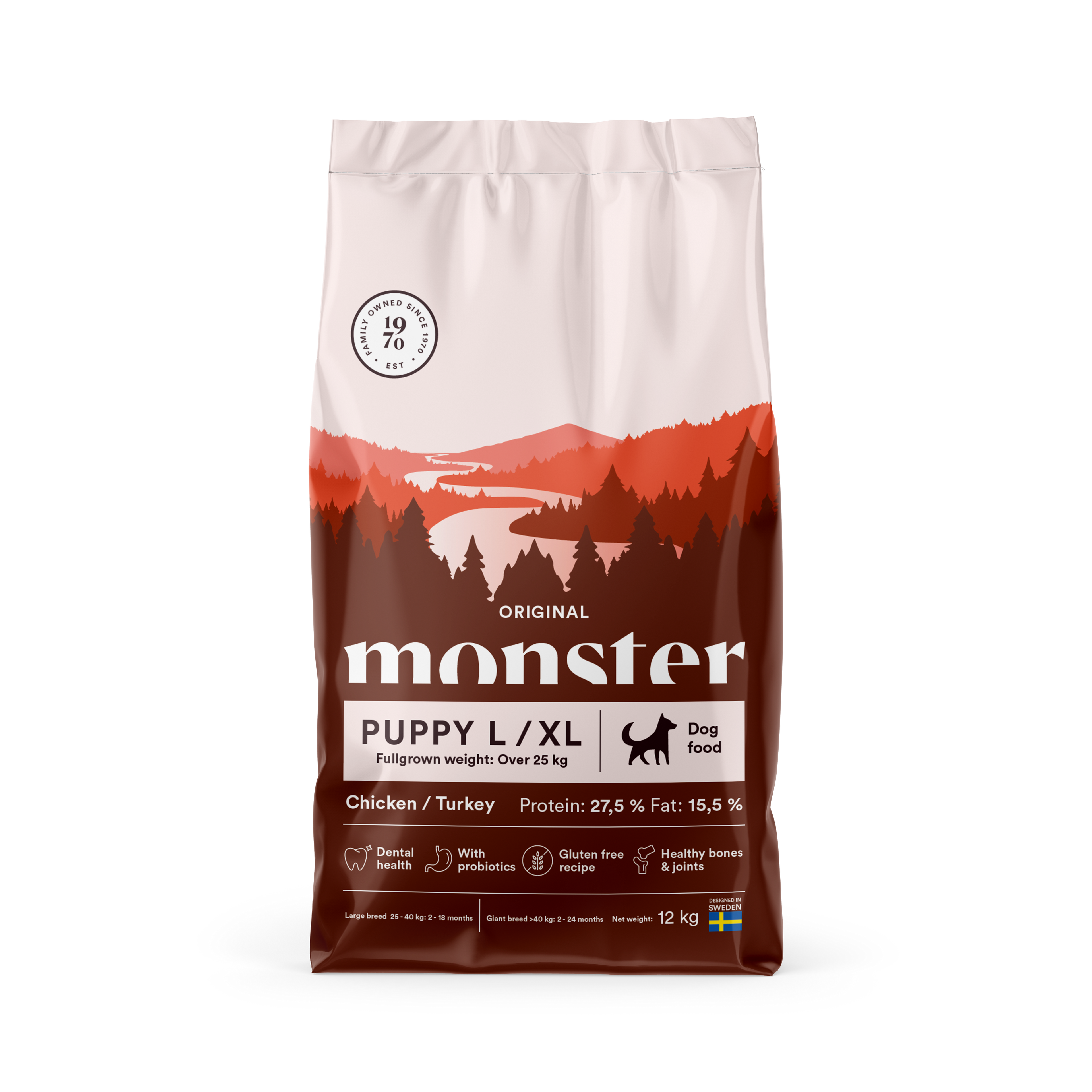 Monster Dog Orig. Puppy L/XL Chick/Turkey 12 kg