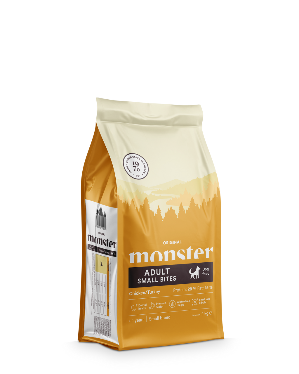 Monster Dog Orig. Adult Chick/Turk Small bites 2kg