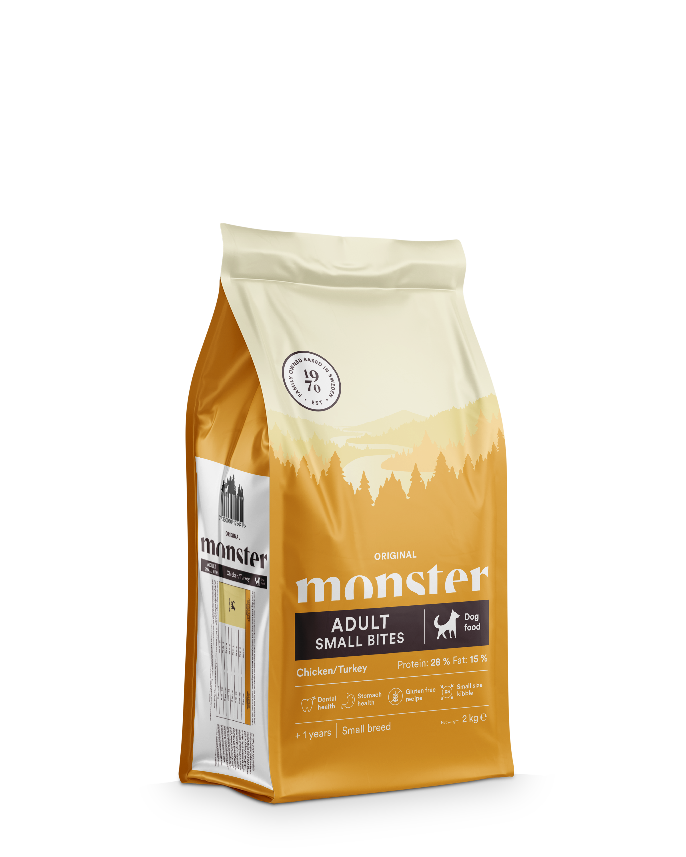 Monster Dog Orig. Adult Chick/Turk Small bites 2kg