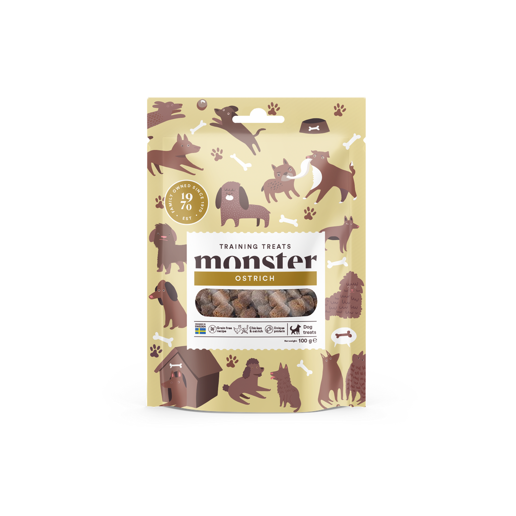 Monster training treats ostrich 100g